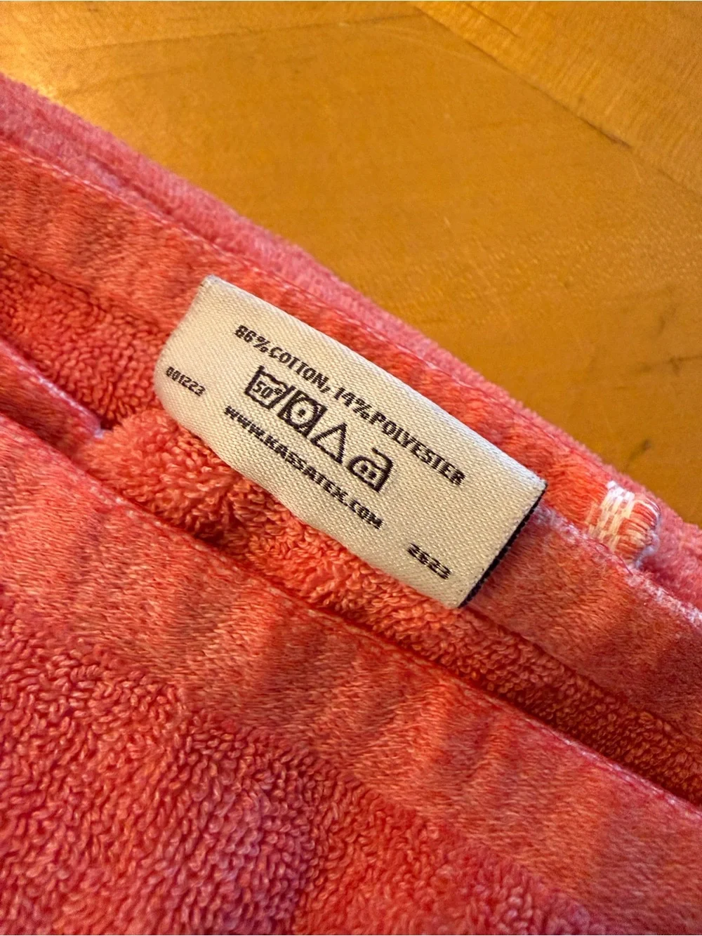 Kassatex New York Pink Terry Bath Towel 34.5x65